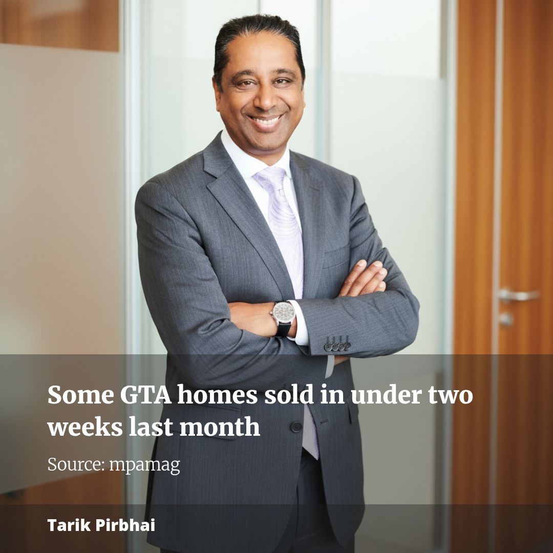 Some GTA homes sold in under two weeks last month